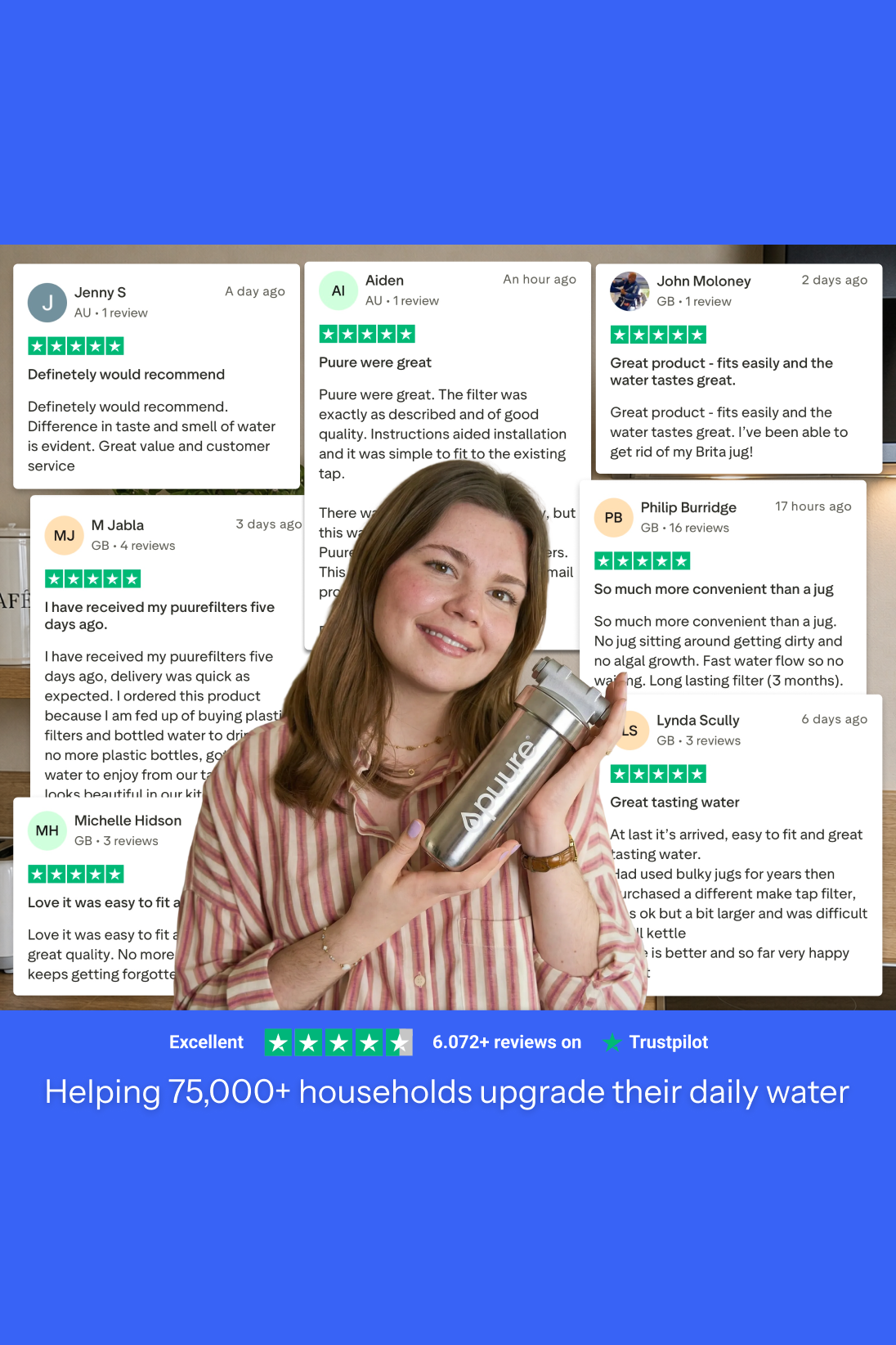 Puure 3.0 Under Sink System: filtered water from the kitchen tap