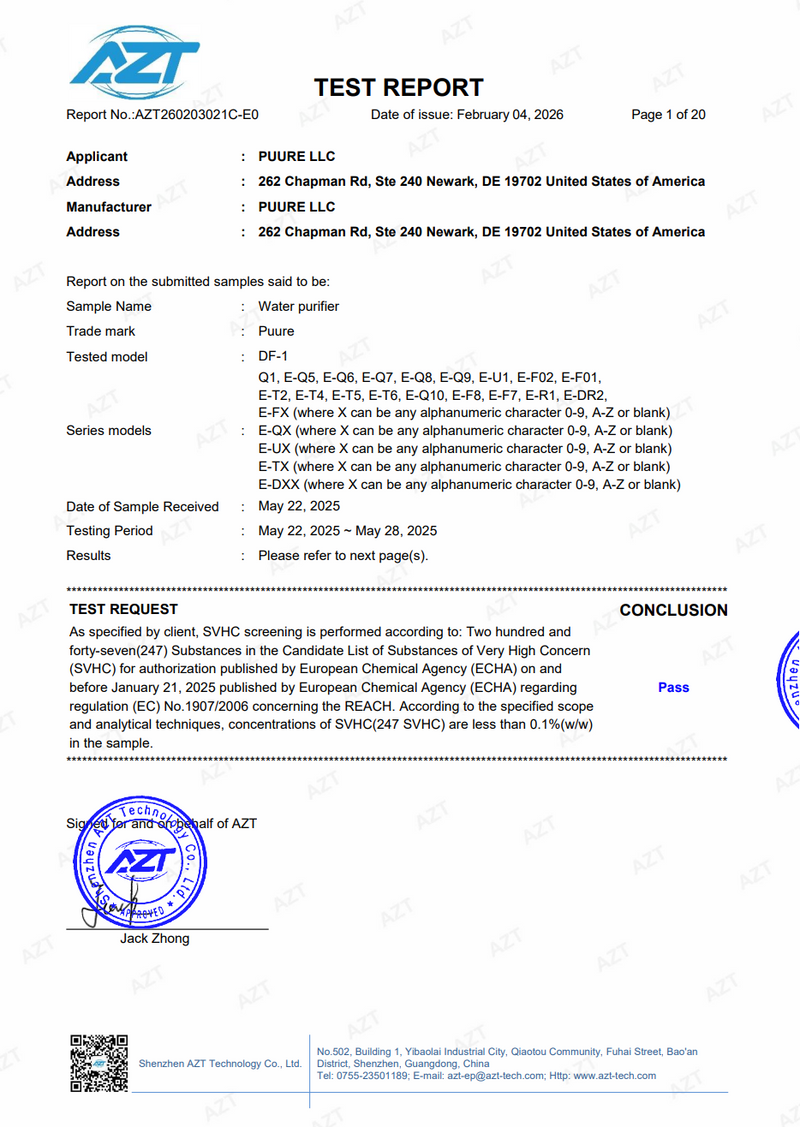 REACH SVHC Test Report