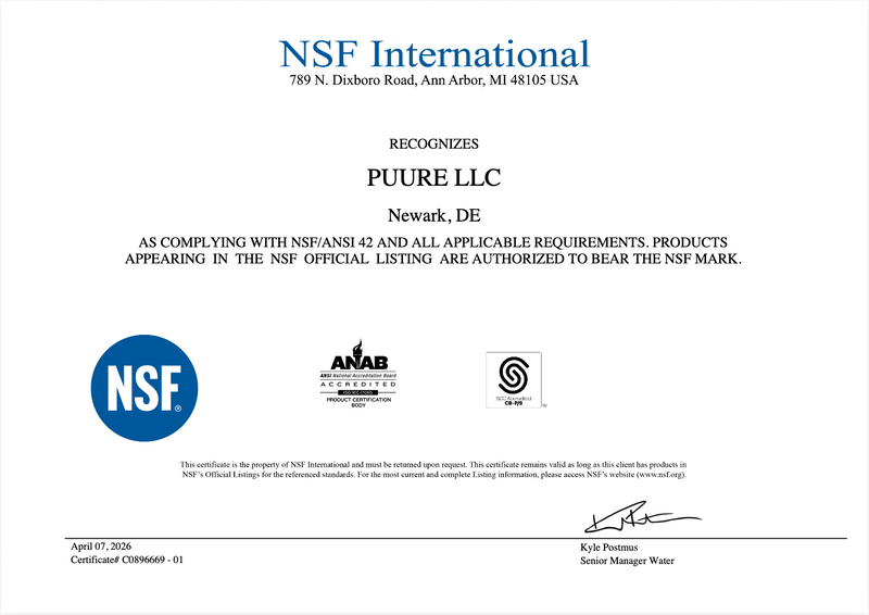 NSF Certification